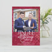 Cartes Pour Fêtes Annuelles Agence immobilière Noël d'affaires (Debout devant)