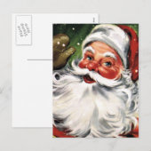 Cartes Pour Fêtes Annuelles Agiter le Père Noël (Devant / Derrière)