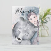 Cartes Pour Fêtes Annuelles AHIMSA Compassion Paix Noël (Debout devant)