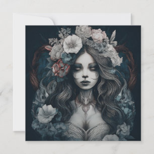 Cartes Pour Fêtes Annuelles AI cadavre mariée