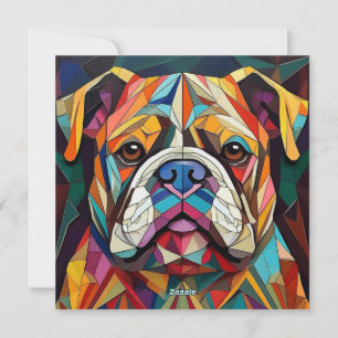 Cartes Pour Fêtes Annuelles AI Cubism Chien