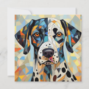 Cartes Pour Fêtes Annuelles AI Cubism Chien