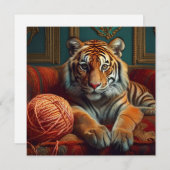 Cartes Pour Fêtes Annuelles AI Tiger (Devant / Derrière)