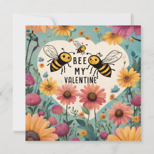 Cartes Pour Fêtes Annuelles Ai Vintage Bee My Valentine's Day