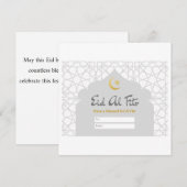 CARTES POUR FÊTES ANNUELLES AÏD EL-FITR (Devant / Derrière)
