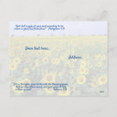 Cartes Pour Fêtes Annuelles "Aide au temps du besoin" poème chrétien (Dos)