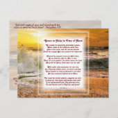 Cartes Pour Fêtes Annuelles "Aide en temps de besoin" poème chrétien (Devant / Derrière)