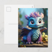 Cartes Pour Fêtes Annuelles Aiden, un dragon lunaire (Devant / Derrière)