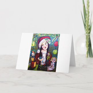 Cartes Pour Fêtes Annuelles Aides de Notty de Père Noël petites