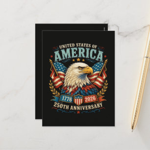 Cartes Pour Fêtes Annuelles Aigle de la célébration du 250e anniversaire de l'
