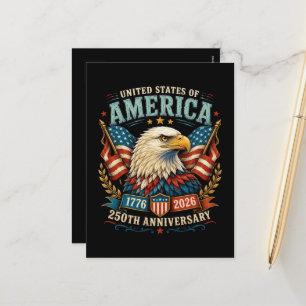 Cartes Pour Fêtes Annuelles Aigle de la célébration du 250e anniversaire de l'
