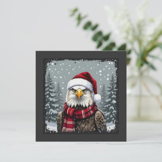 Cartes Pour Fêtes Annuelles Aigle de Noël (Debout devant)