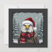 Cartes Pour Fêtes Annuelles Aigle de Noël (Devant)