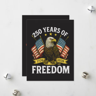 Cartes Pour Fêtes Annuelles Aigle royal 250 ans de liberté 1776 2026