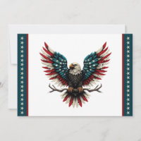 Aigle rustique patriotique américain/américain cha