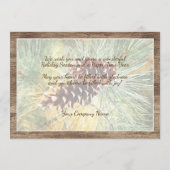 Cartes Pour Fêtes Annuelles Aiguilles Pinecone Pine Tree Verdure Aquarelle (Dos)