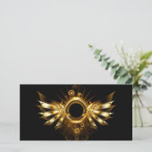 Cartes Pour Fêtes Annuelles Ailes de Steampunk (Debout devant)