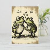 Cartes Pour Fêtes Annuelles Aimer le crapaud (Debout devant)