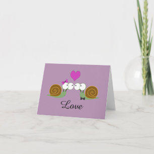 Cartes Pour Fêtes Annuelles Aimer les escargots