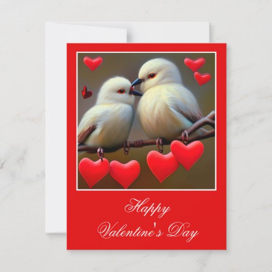 Cartes Pour Fêtes Annuelles Aimer les oiseaux valentine (Devant)