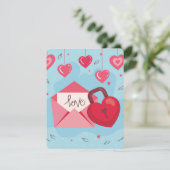 Cartes Pour Fêtes Annuelles Aimer verrouillé (Debout devant)