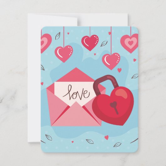 Cartes Pour Fêtes Annuelles Aimer verrouillé (Devant)