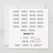 Cartes Pour Fêtes Annuelles aimez-vous nana grand-mère jour avec le coeur (Devant)