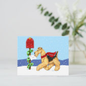 Cartes Pour Fêtes Annuelles Airedale Christmas Dale Mail (Debout devant)