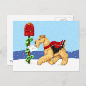 Cartes Pour Fêtes Annuelles Airedale Christmas Dale Mail (Devant / Derrière)
