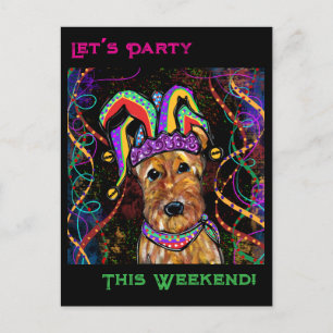 CARTES POUR FÊTES ANNUELLES AIREDALE TERRIER