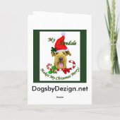 Cartes Pour Fêtes Annuelles Airedale Terrier Cadeaux de Noël (Dos)