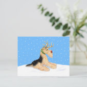 Cartes Pour Fêtes Annuelles Airedale Terrier Christmas Dale Deer (Debout devant)
