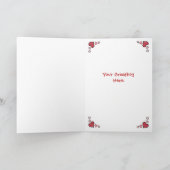 Cartes Pour Fêtes Annuelles Airedale Terrier Coeurs roses Saint Valentin (Intérieur)