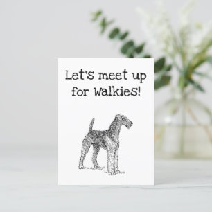 Cartes Pour Fêtes Annuelles Airedale Terrier Dessin de chien élégant