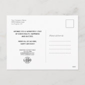 Cartes Pour Fêtes Annuelles Ajouter Logo Boîtes Cadeaux Bleu Violet Business A (Dos)