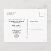 Cartes Pour Fêtes Annuelles Ajouter Logo Orange Cadeau Gold Fireworks Group An (Dos)