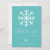 Cartes Pour Fêtes Annuelles Ajouter un logo d'entreprise - Peace & Joy Modern  (Devant)