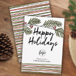 Cartes Pour Fêtes Annuelles Ajouter un logo d'entreprise - Succursales Whimsic<br><div class="desc">Un accueil moderne qui peut être utilisé pour n'importe quelle société ou petite entreprise. Ajoutez votre image et votre salutation préférée à ce design dessiné à la main.</div>