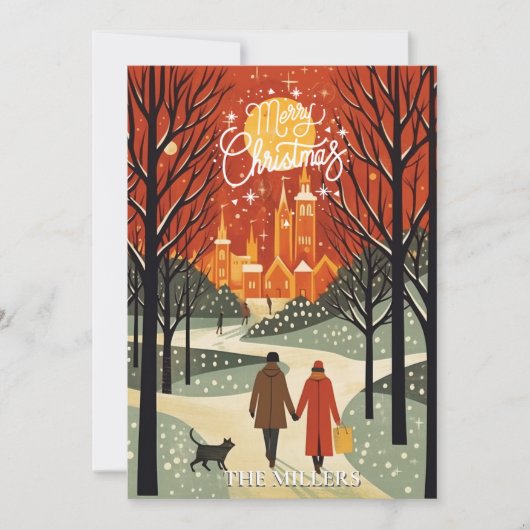 Cartes Pour Fêtes Annuelles Ajouter un message photo Noël traditionnel (Devant)