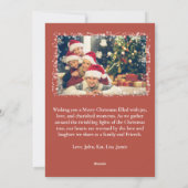 Cartes Pour Fêtes Annuelles Ajouter un message photo Noël traditionnel (Dos)