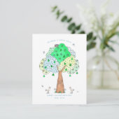 Cartes Pour Fêtes Annuelles Ajouter Vos Initiales Pear Tree Valentine Holiday  (Debout devant)