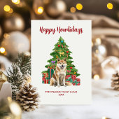 Cartes Pour Fêtes Annuelles Akita Chien Noël de famille