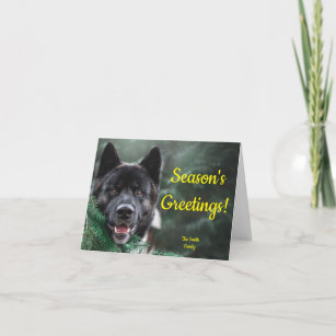 Cartes Pour Fêtes Annuelles Akita Dog - Arbre de Noël Bonnes Fêtes