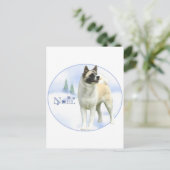 Cartes Pour Fêtes Annuelles Akita Noel (Debout devant)