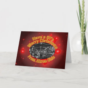 Cartes Pour Fêtes Annuelles Akron Ohio 60's Les Cards de Noël.