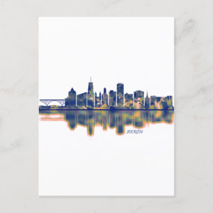 Cartes Pour Fêtes Annuelles Akron Skyline