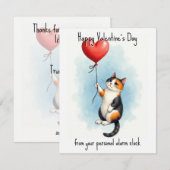 Cartes Pour Fêtes Annuelles 💘🐈Alarmed by Love (Devant / Derrière)