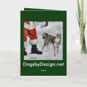 Cartes Pour Fêtes Annuelles Alaskan Klee Kai Cadeaux de Noël (Dos)