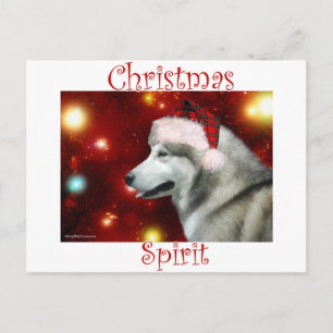 Cartes Pour Fêtes Annuelles Alaskan Malamute Spirit