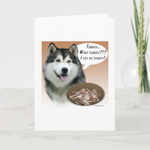 Cartes Pour Fêtes Annuelles Alaskan Malamute Turquie